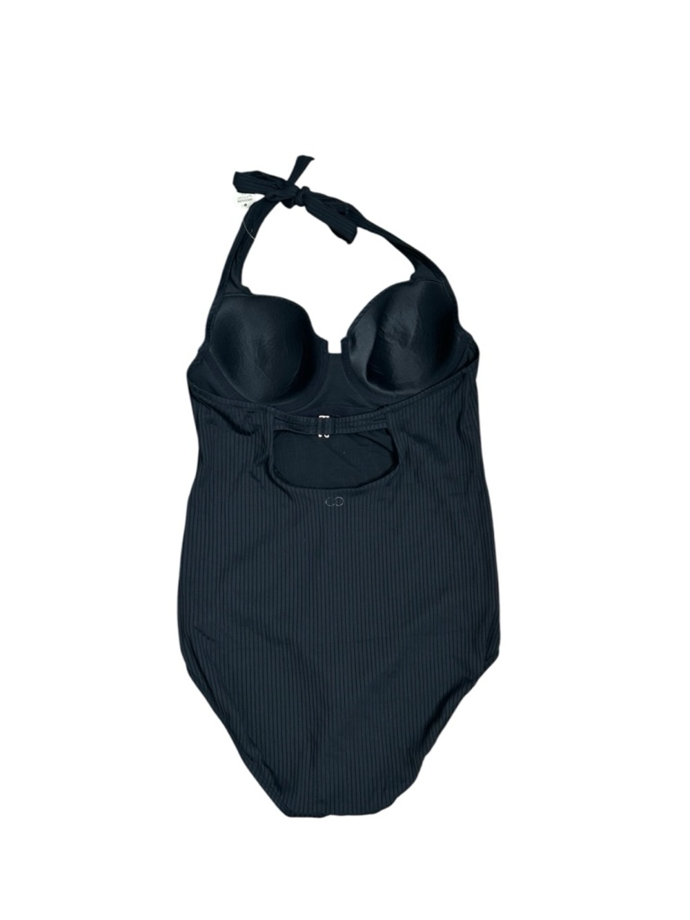 CALIA by Carrie Underwood Black Ribbed Underwire Halter One-Piece Swimsuit 16 - Picture 4 of 7